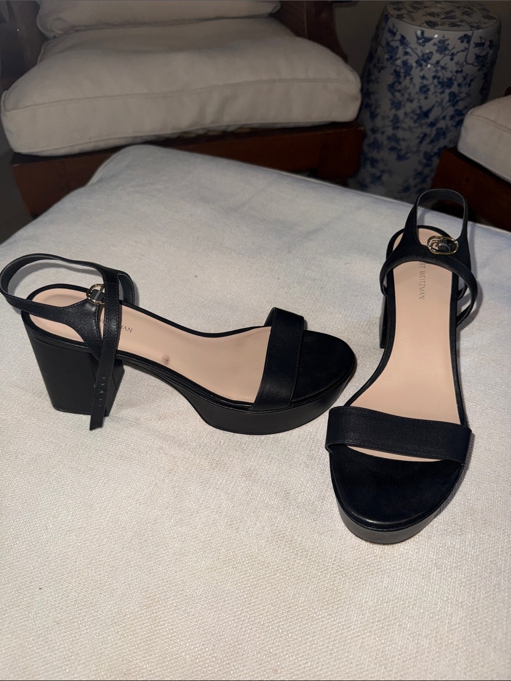 Stuart Weitzman Black Block Heels